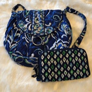 Vera Bradley Saddle Bag, Zip Around Wallet & Coin